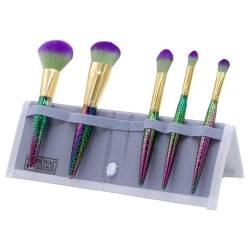 MODA Royal & Langnickel Make-up-Pinsel-Set mit Tasche, Reisegröße, mythische süße Sirene, 6-teilig, inklusive Puder, Teint, Highlight und Glow von Moda