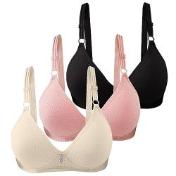 3er Pack BHS Damen Ohne Bügel Push Up BH Set Frauen Sexy Bustier Crop Top Sport-BHS Trainings-BH mit verstellbarem für Alltag Yoga Fitness Sport Outdoor von Modaworld