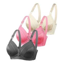 3er Pack BHS Damen Ohne Bügel Push Up BH Set Frauen Sexy Bustier Crop Top Sport-BHS Trainings-BH mit verstellbarem für Alltag Yoga Fitness Sport Outdoor von Modaworld