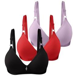 3er Pack BHS Damen Ohne Bügel Push Up BH Set Frauen Sexy Bustier Crop Top Sport-BHS Trainings-BH mit verstellbarem für Alltag Yoga Fitness Sport Outdoor von Modaworld