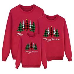 Familien Weihnachtspullover Set,Family Christmas Sweatshirt Fun Rentier Weihnachtspulli Weihnachten Pulli Pullover für Damen Herren Kinder von Modaworld