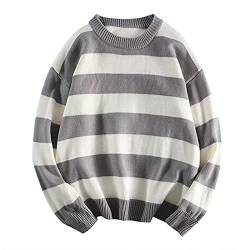 Modaworld Damen Grobstrick Pullover Einfarbig Herren Zopfmuster Strickpullover Rundhals Oversize Vintage Basic Pulli Sweater Winter von Modaworld