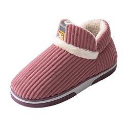 Modaworld Hausschuhe Damen Herren Warme Plüsch Pantoffeln Weiche Leicht Leder Hüttenschuhe Rutschfest Bequeme Drinnen Barfußschuhe Slippers von Modaworld