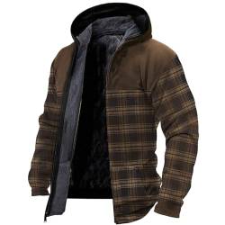 Modaworld Holzfällerhemd Herren Kariert Flanellhemd Gefüttert Thermohemd Langarm Baumwolle Winter Hemdjacke Karo Flanell Holzfäller Jacke von Modaworld