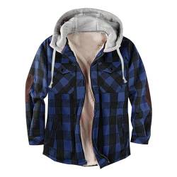 Modaworld Holzfällerhemd Herren Kariert Flanellhemd Gefüttert Thermohemd Langarm Baumwolle Winter Hemdjacke Karo Flanell Holzfäller Jacke von Modaworld