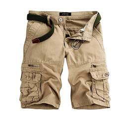Modaworld Kurze Hosen Herren Camouflage Cargo Shorts Herren Baumwolle Kurze Hosen Tarnfarben Shorts Reissverschluss Bermuda Shorts von Modaworld