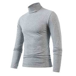 Modaworld Rollkragenpullover Herren Feinstrick Warme Basic Turtleneck Langarmshirt Freizeit Slim fit Sweatshirt Halbkragen Pullover von Modaworld