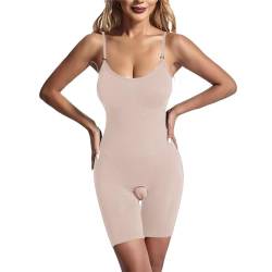 Modaworld Shapewear Bodysuit Nahtlos V-Ausschnitt Formende Bodys für Damen Bauchweg Ganzkörper Seamless Body Shaper Überbrust mit Verstellbarer Riemen von Modaworld