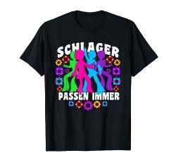 Schlagermusik Schlagerfan Schlager Musik Flower Power T-Shirt von Mode Zu Schlager Und Volksmusik - dizeyns