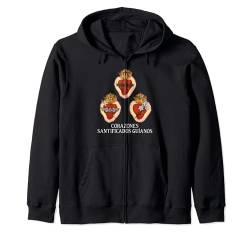 Heiliges Unbeflecktes und keuschstes Herz Jesus Maria Joseph Kapuzenjacke von Modern Day Catholic Designs