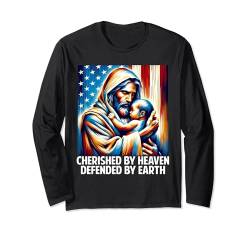 Jesus American Unborn Lives Matter Pro-Life Catholic Langarmshirt von Modern Day Catholic Designs
