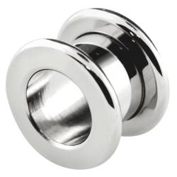 Ohr Piercing Schmuck Stahl Flesh Tunnel mit Außengewinde 5 mm Ø von Modern Nature Piercing-Schmuck