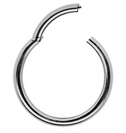 Piercing Ring Smooth Segment Clicker Titan in 1,2 x 12 mm von Modern Nature Piercing-Schmuck