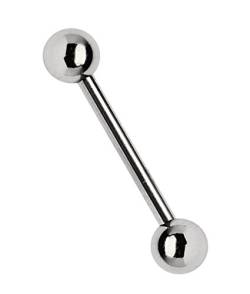 Titan Piercing Stab, Barbell in 1,6 x 6 mm + 2 Titan Kugeln in 4 mm Durchmesser von Modern Nature Piercing-Schmuck