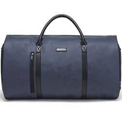 Modoker Wandelbarer Kleidersack aus Leder, Handgepäck für Reisen, Kleidersack, Geschenke für Männer, Frauen, Business, wasserdicht, Koffer, Anzug, Reisetaschen, Blau von Modoker