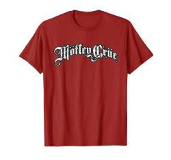 Mötley Crüe – Distressed Gothic Logo Cranberry T-Shirt von Mötley Crüe Official