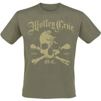 Mötley Crüe T-Shirt - Orbit Skull - S bis XXL - für Männer - Größe L - khaki  - Lizenziertes Merchandise! von Mötley Crüe