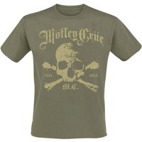 Mötley Crüe T-Shirt - Orbit Skull - S bis XXL - für Männer - Größe XXL - khaki  - Lizenziertes Merchandise! von Mötley Crüe