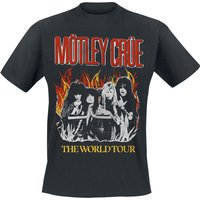 Mötley Crüe T-Shirt - Vintage World Tour Flames - M bis 4XL - für Männer - Größe XXL - schwarz  - Lizenziertes Merchandise! von Mötley Crüe