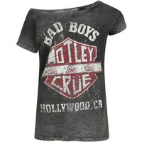 Mötley Crüe T-Shirt - Worn Shield Master - S bis XXL - für Damen - Größe XL - grau  - Lizenziertes Merchandise! von Mötley Crüe
