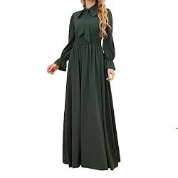 Damen Kleider Muslim Kaftan Damen Kleid Muslim Ramadan Muslim Kleidung Für Frauen Muslimkleid Robe Langarm Einfarbig Gebet Abaya Kleider Islamischer Naher Osten Dubai Türkei von Moginp