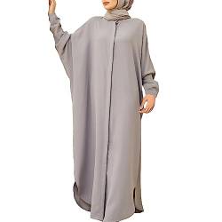 Damen Muslimisches Kleid Muslim Kleidung Für Frauen Muslimkleid Robe Langarm Einfarbig Gebet Abaya Kleid Islamischer Naher Osten Dubai Türkei Arabische Muslim Kaftan Kleid Für Ramadan von Moginp