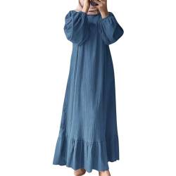 Muslimische Kleider für Damen Langarm Gebetskleidung Muslim Kleidung Für Frauen Muslimische Robe Langarm Einfarbig Gebet Abaya Islamischer Naher Osten Dubai Türkei Arabische Kaftan von Moginp