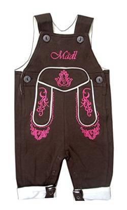 Mogo.cc, BLH Babylederhose Mädl, VISO LANG, 62/68, 3-6 Mon. S, Stick pink von Mogo.cc