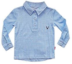 Mogo.cc, Mogoshirt, Vichy BLAU,110/116, kL, 5-6 Jahre, Langarm von Mogo.cc