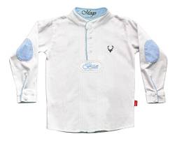 Shirt Pfoadl, blau, 98/104, kM, 3-4 Jahre, Langarm von Mogo.cc