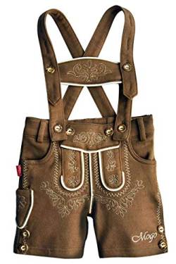 Mogo Jungen Kurze Baby-Hose Lederhosenstyle Hellbraun, HELL/BEIGE (Hellbraun), 50/56 von Mogo