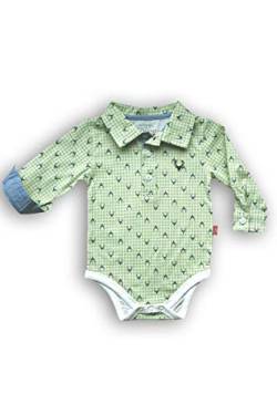 Mogo Unisex - Kinder Alpiner Baby Body Vichy Karo Langarm hellgrün, HELLGRÜN, 74/80 von Mogo