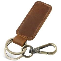 Moguri® Echtleder Auto Schlüsselanhänger, universeller Schlüsselanhänger, Leder Schlüsselanhänger Halter für Männer und Frauen,Klassischer Stil, kann zu verschiedenen Anlässen von Moguri