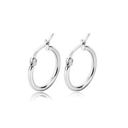 925 Sterling Silber Creolen Hypoallergen Creolen Silber Creolen Ohrringe Leichte Silber Ohrringe Damen-25 WHITE GOLD von Molioaki