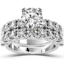 Molioaki Verlobungsring Damen 925 Sterling Silber Silberringe Eheringe Ringe Frauen Diamantring 1.5ct 5A Zirkonia ring mit Geschenkbox Trauring Ehering Verlobung Hochzeit Geschenk mit CZ-50 von Molioaki