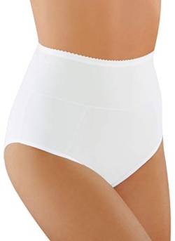 Moltico Bauchweg Unterwäsche Damen Miederslip mit Bauch-Weg-Effekt Shapewear Stark Formend Miederhose Slip Hochzeitsdessous Große Größen von Babell (L, Weiß) von Moltico