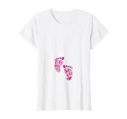 Damen Mom To Be Shirt Baby Mädchen Füße Coming Soon Pregnancy New Mom T-Shirt von Mom To Be T Shirt