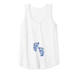 Damen Mom To Be Shirt Babyfüße für Jungen Demnächst Schwangerschaft Neue Mama Tank Top von Mom To Be T Shirt