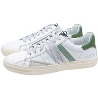 Momino Momino 4270 Sneaker Damen Mädchen Halbschuhe Leder Weiß Grün Sneaker von Momino