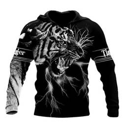 Herren Wikinger Totem Hoodie Pullover 3D Print Nordische Mythologie Vintage Kapuzenoberteile Sweatshirt von Momobuyi