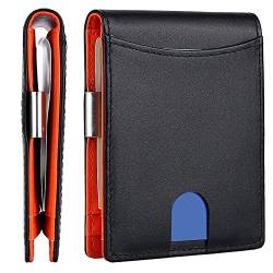 Momolaa Herren Geldbörse Portemonnaie für Männer Geldbeutel Männer Herrengeldbeutel Portmonaise Geldtasche RFID Schutz Karten Portemonnaie Herrenbörse Smart Wallet Brieftasche Wallet Portmonee von Momolaa