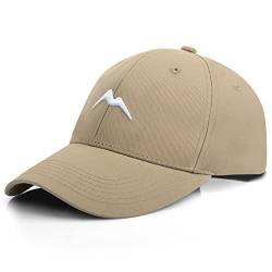 Momoshe Cap Damen Sommer Basecap Herren Kappe Baumwoll Baseball Verstellbar Kappen Atmungsaktiv Khaki Golf Polo Outdoor Bergspitzen Stickerei Sommer Sport von Momoshe