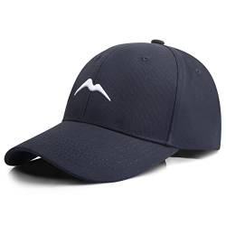 Momoshe Kappe Herren Cap Damen Sommer Basecap Baseball Cappy Navy Blau Baumwoll Adjustable Bergspitzen Stickerei Golf Sport Atmungsaktiv Männer Kappen von Momoshe