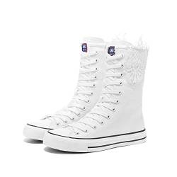 Momuk High Top Canvas Sneakers für Damen zum Schnüren von modischen Freizeitschuhen für Damen von Momuk