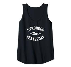 Damen Stronger Than Yesterday Fitness Workout Training Tank Top von Mona Eva Sports Apparel