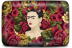 Monarque RFID-sichere gepanzerte Brieftasche, Frida Kahlo Rose Portrait, Small, Awsc von Monarque