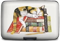 Monarque RFID-sichere gepanzerte Brieftasche, Mary Lake-Thompson Library Cat, Small, Awsc von Monarque