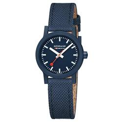 Mondaine Damen Analog Quartz Uhr mit Stoff Armband MS132140LD, Blau von Mondaine