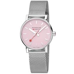 Mondaine Damen Analog Quarz Uhr mit Edelstahl Armband MSE.35130.SM von Mondaine