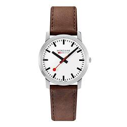 Mondaine Herren Analog Quartz Uhr mit Leder Armband A6383035011SBG von Mondaine